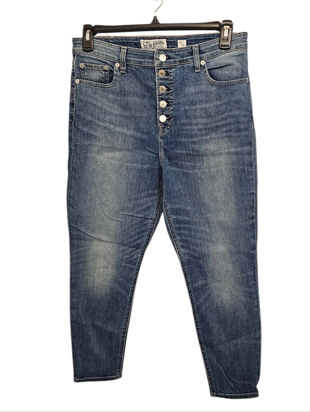 Lucky Brand Women's Mid-Wash Button-Fly Ankle Jeans